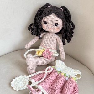 Amigurumi Szofi baba - játék & sport - baba & babaház - öltöztethető baba - Meska.hu