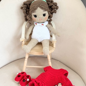 Amigurumi Anna baba - játék & sport - baba & babaház - öltöztethető baba - Meska.hu