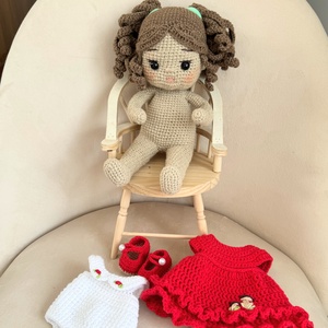 Amigurumi Anna baba - játék & sport - baba & babaház - öltöztethető baba - Meska.hu
