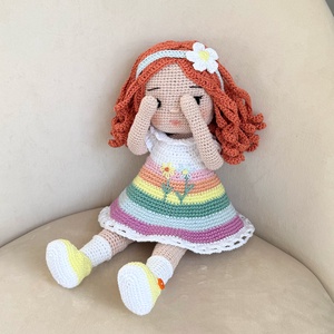 Amigurumi Bella baba - játék & sport - baba & babaház - öltöztethető baba - Meska.hu