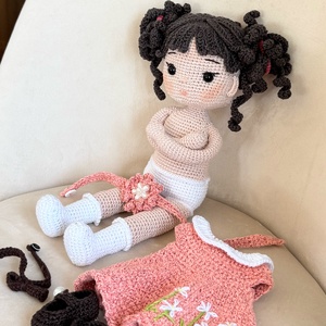 Amigurumi Irina baba - játék & sport - baba & babaház - öltöztethető baba - Meska.hu