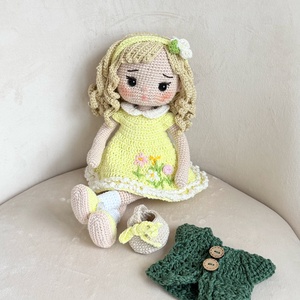 Amigurumi Hilda baba - játék & sport - baba & babaház - öltöztethető baba - Meska.hu