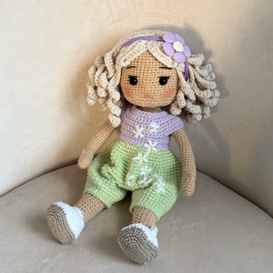 Amigurumi Lujzi baba - játék & sport - baba & babaház - öltöztethető baba - Meska.hu