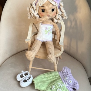 Amigurumi Lujzi baba - játék & sport - baba & babaház - öltöztethető baba - Meska.hu