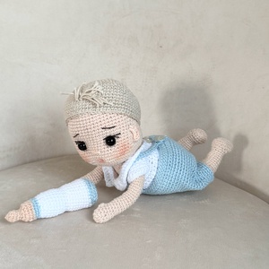 Amigurumi újszülött Pityuka - játék & sport - baba & babaház - öltöztethető baba - Meska.hu