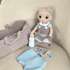 Amigurumi újszülött Pityuka - játék & sport - baba & babaház - öltöztethető baba - Meska.hu