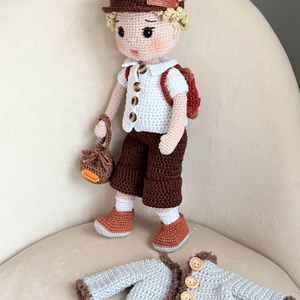 Amigurumi Milan baba - játék & sport - baba & babaház - öltöztethető baba - Meska.hu