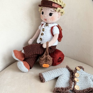 Amigurumi Milan baba - játék & sport - baba & babaház - öltöztethető baba - Meska.hu