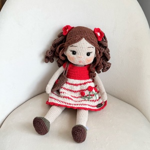 Amigurumi Piros baba - Meska.hu