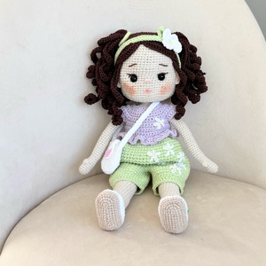 Amigurumi Melani baba - játék & sport - baba & babaház - öltöztethető baba - Meska.hu