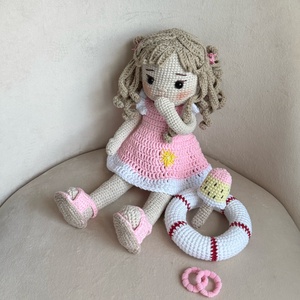 Amigurumi Lea baba - játék & sport - baba & babaház - öltöztethető baba - Meska.hu