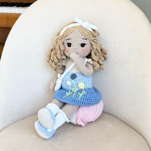 Amigurumi Liane baba - játék & sport - baba & babaház - öltöztethető baba - Meska.hu