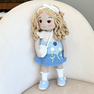 Amigurumi Liane baba - játék & sport - baba & babaház - öltöztethető baba - Meska.hu
