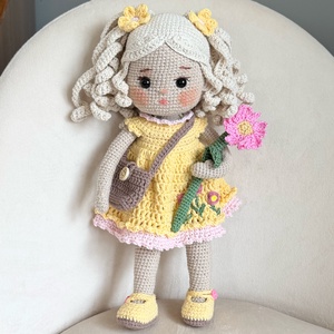 Amigurumi Linda baba  - játék & sport - baba & babaház - öltöztethető baba - Meska.hu