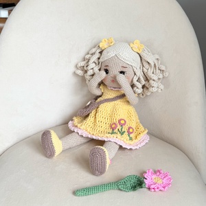 Amigurumi Linda baba  - játék & sport - baba & babaház - öltöztethető baba - Meska.hu