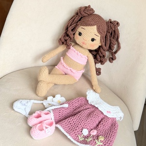 Amigurumi Kira baba - játék & sport - baba & babaház - öltöztethető baba - Meska.hu