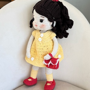 Amigurumi Annipanni baba - játék & sport - baba & babaház - öltöztethető baba - Meska.hu