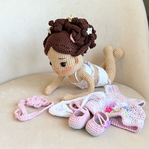 Amigurumi Regina baba - játék & sport - baba & babaház - öltöztethető baba - Meska.hu