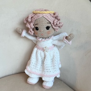 Amigurumi Angyal baba - játék & sport - baba & babaház - öltöztethető baba - Meska.hu
