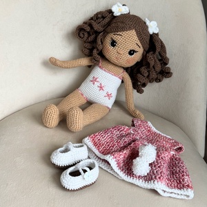 Amigurumi Milla baba - játék & sport - baba & babaház - öltöztethető baba - Meska.hu