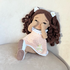 Amigurumi Léna baba - játék & sport - baba & babaház - öltöztethető baba - Meska.hu