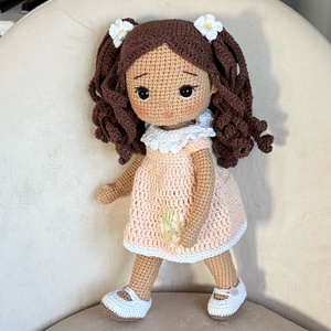 Amigurumi Léna baba - játék & sport - baba & babaház - öltöztethető baba - Meska.hu