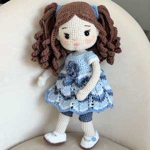 Amigurumi Mirjam baba - játék & sport - baba & babaház - öltöztethető baba - Meska.hu