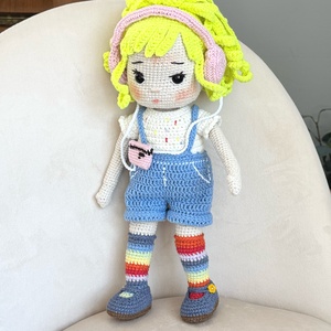 Amigurumi Linda baba - játék & sport - baba & babaház - öltöztethető baba - Meska.hu