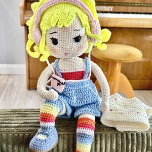 Amigurumi Linda baba - játék & sport - baba & babaház - öltöztethető baba - Meska.hu