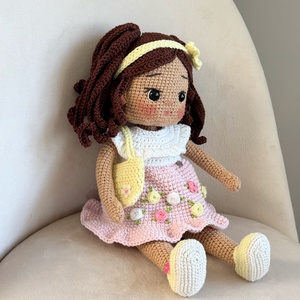 Amigurumi Hanna baba - játék & sport - baba & babaház - öltöztethető baba - Meska.hu