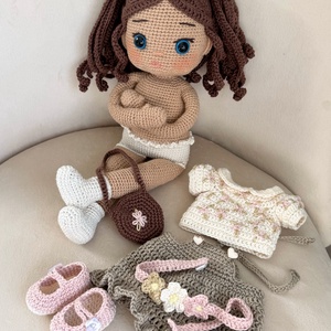 Amigurumi Zsófia baba - játék & sport - baba & babaház - öltöztethető baba - Meska.hu