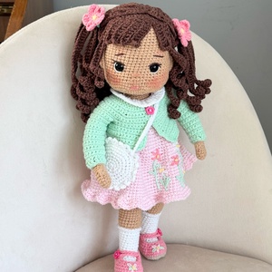Amigurumi Hanna baba - játék & sport - baba & babaház - öltöztethető baba - Meska.hu