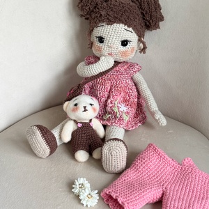 Amigurumi Lujzi baba - játék & sport - baba & babaház - öltöztethető baba - Meska.hu