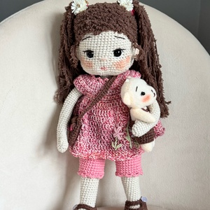 Amigurumi Lujzi baba - játék & sport - baba & babaház - öltöztethető baba - Meska.hu