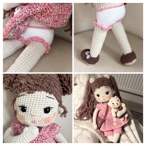 Amigurumi Lujzi baba - játék & sport - baba & babaház - öltöztethető baba - Meska.hu