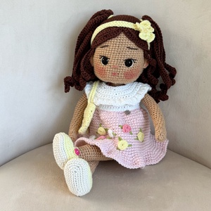 Amigurumi Hanna baba - játék & sport - baba & babaház - öltöztethető baba - Meska.hu
