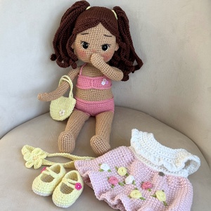 Amigurumi Hanna baba - játék & sport - baba & babaház - öltöztethető baba - Meska.hu