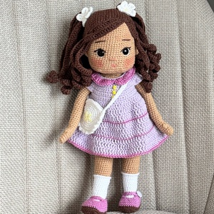 Amigurumi Helga baba - játék & sport - baba & babaház - öltöztethető baba - Meska.hu