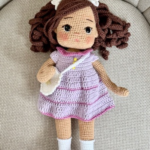 Amigurumi Helga baba - játék & sport - baba & babaház - öltöztethető baba - Meska.hu