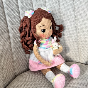 Amigurumi Roze baba - játék & sport - baba & babaház - öltöztethető baba - Meska.hu