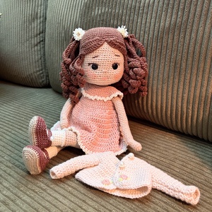 Amigurumi Karolina baba - játék & sport - baba & babaház - öltöztethető baba - Meska.hu