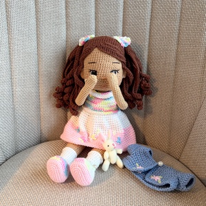 Amigurumi Roze baba - játék & sport - baba & babaház - öltöztethető baba - Meska.hu