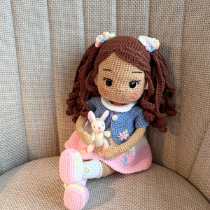 Amigurumi Roze baba - játék & sport - baba & babaház - öltöztethető baba - Meska.hu