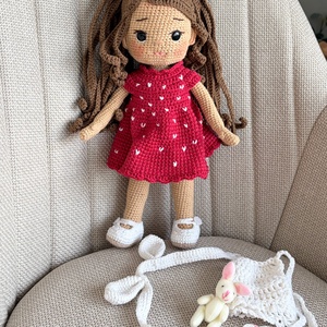 Amigurumi Leona baba - játék & sport - baba & babaház - öltöztethető baba - Meska.hu