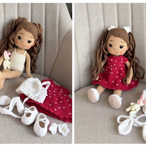 Amigurumi Leona baba - játék & sport - baba & babaház - öltöztethető baba - Meska.hu