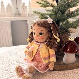 Amigurumi Ella baba - játék & sport - baba & babaház - öltöztethető baba - Meska.hu
