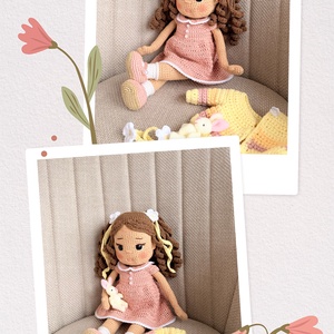 Amigurumi Ella baba - játék & sport - baba & babaház - öltöztethető baba - Meska.hu