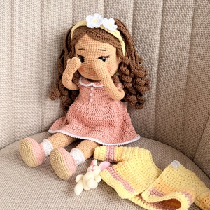 Amigurumi Ella baba - játék & sport - baba & babaház - öltöztethető baba - Meska.hu