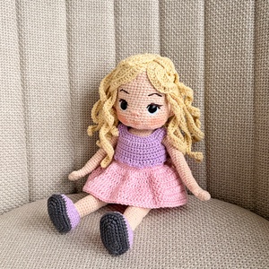 Amigurumi Bíborka baba - Meska.hu