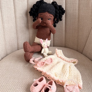 Amigurumi Rea baba - játék & sport - baba & babaház - öltöztethető baba - Meska.hu